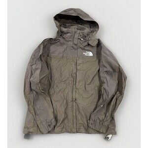 The North Face Jacket Womens Small Brown HyVent Waterproof Hooded Ski Rain Coat